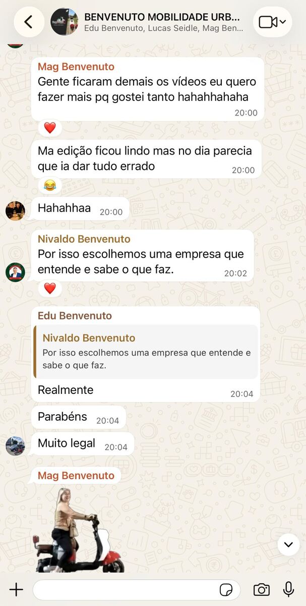Feedback real — Benvenuto Mobilidade Urbana