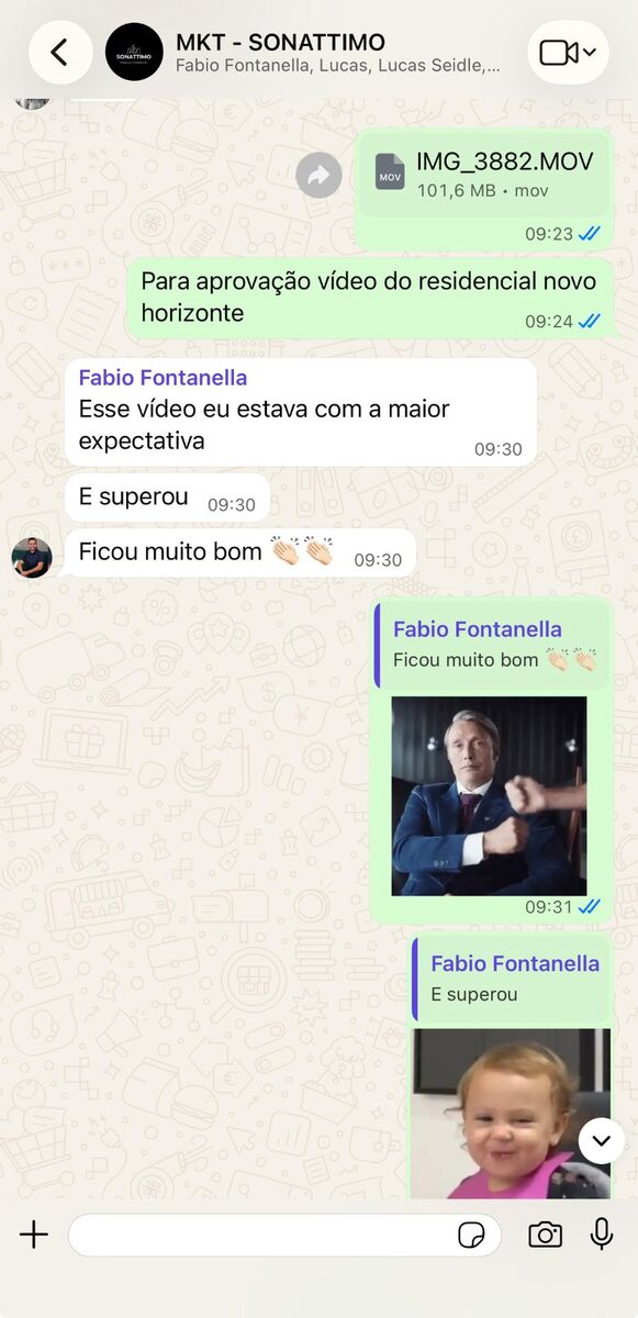 Feedback real — Sonattimo — aprovação criativa